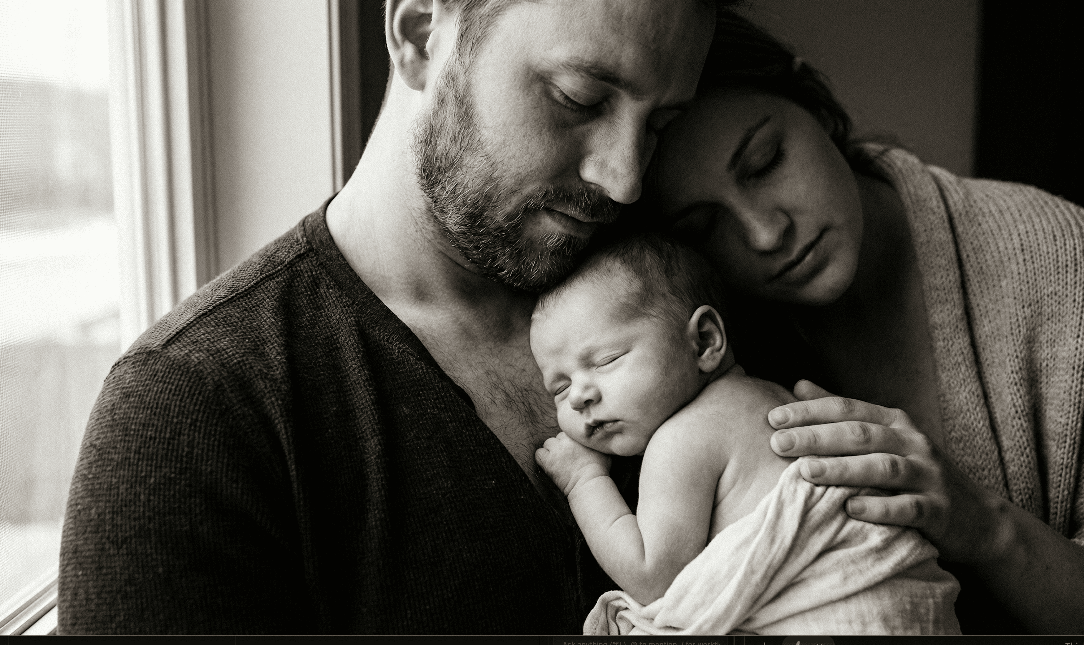 Family supported by birth doula Hannah Ghidey in Jacksonville FL