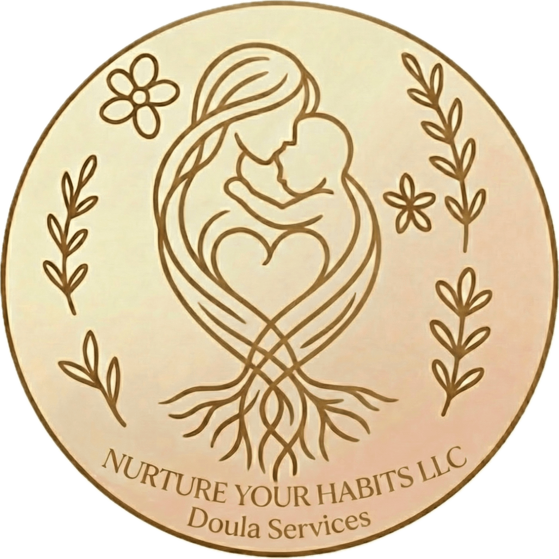 Nurture Your Habits doula services logo featuring a tree of life symbol